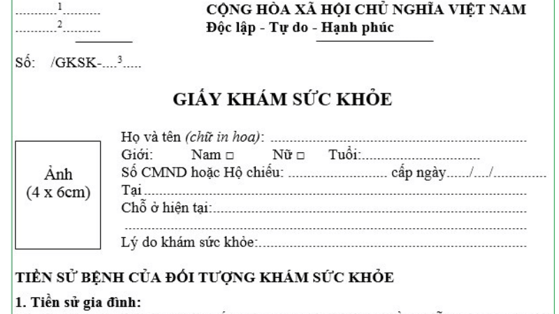 Giấy khám sức khỏe có thời hạn bao lâu?