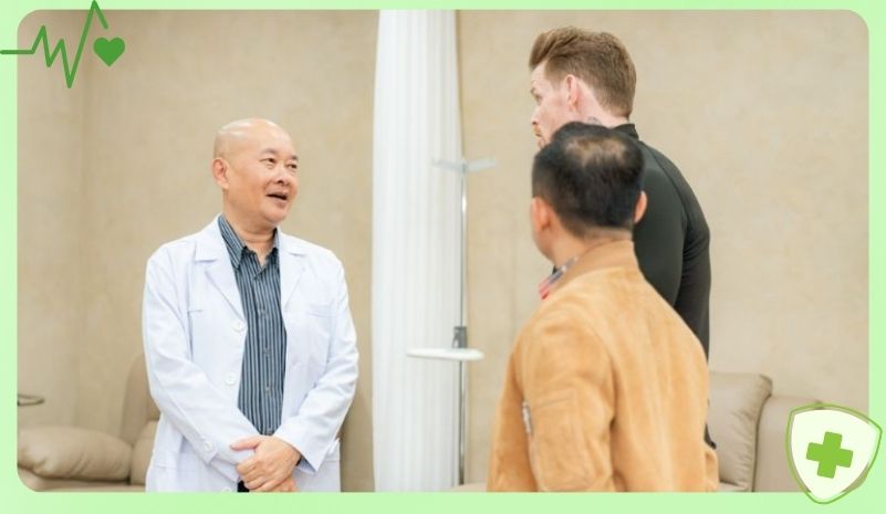 Bác sĩ tại phòng khám Meijibio Việt Nam nhiệt tình tư vấn khách hàng